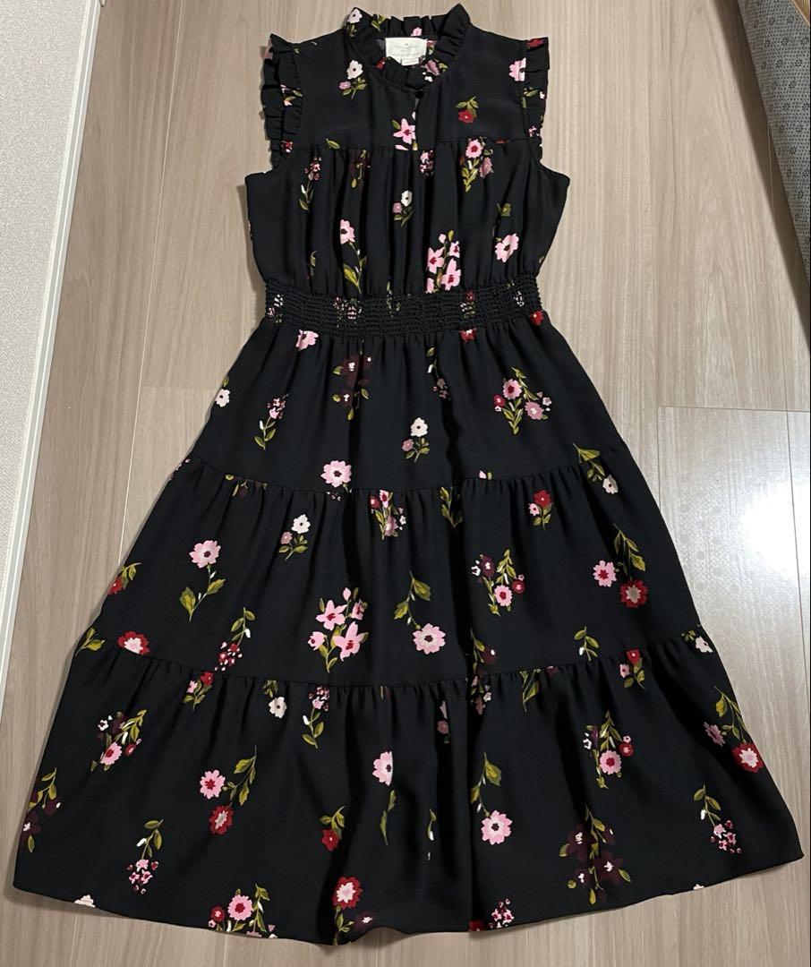 美品☆【Mサイズ】kate spade フラワー ノースリーブワンピース