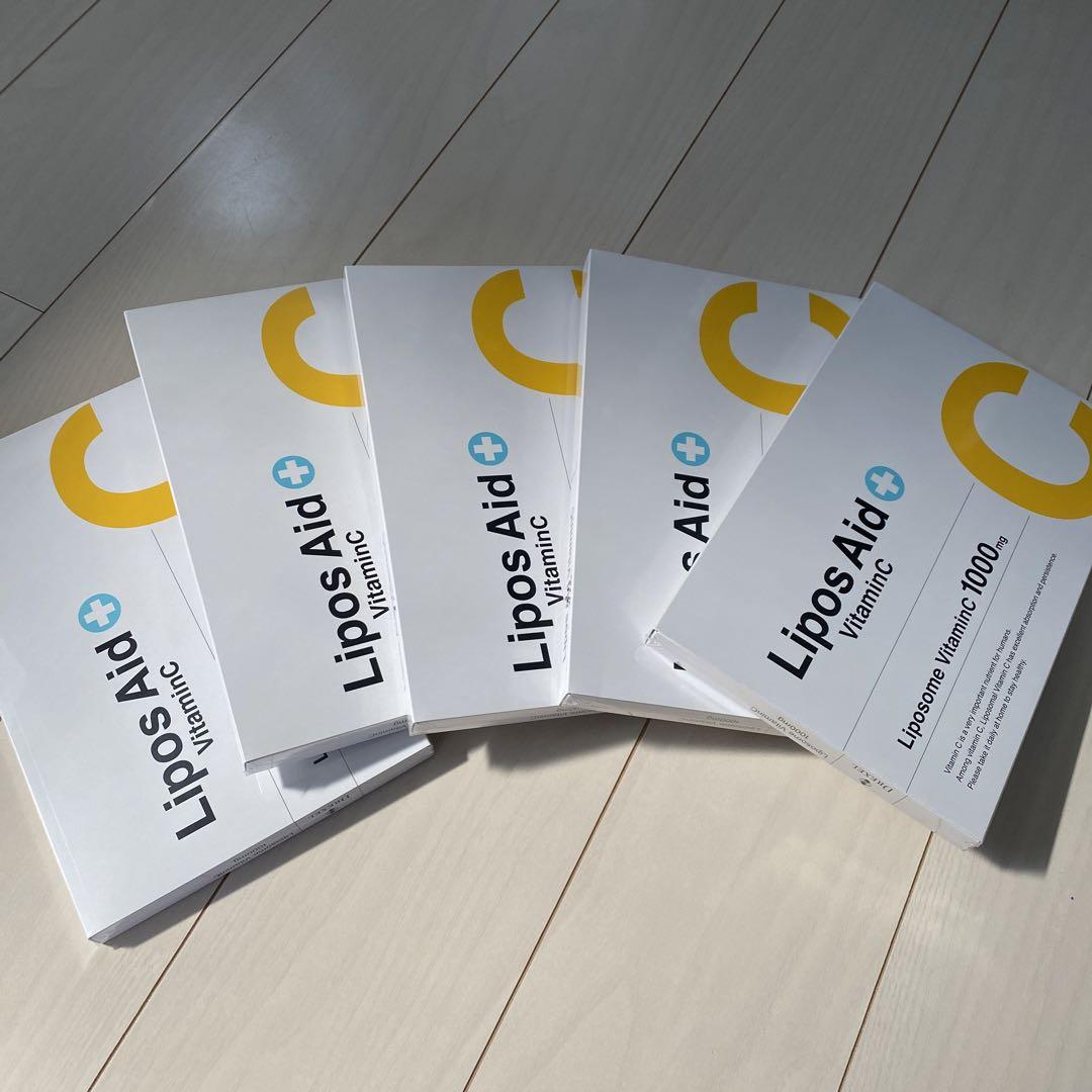 【新品】Lipos Aid Vitamin C リポスエイドVC 1箱30包×5 画像1