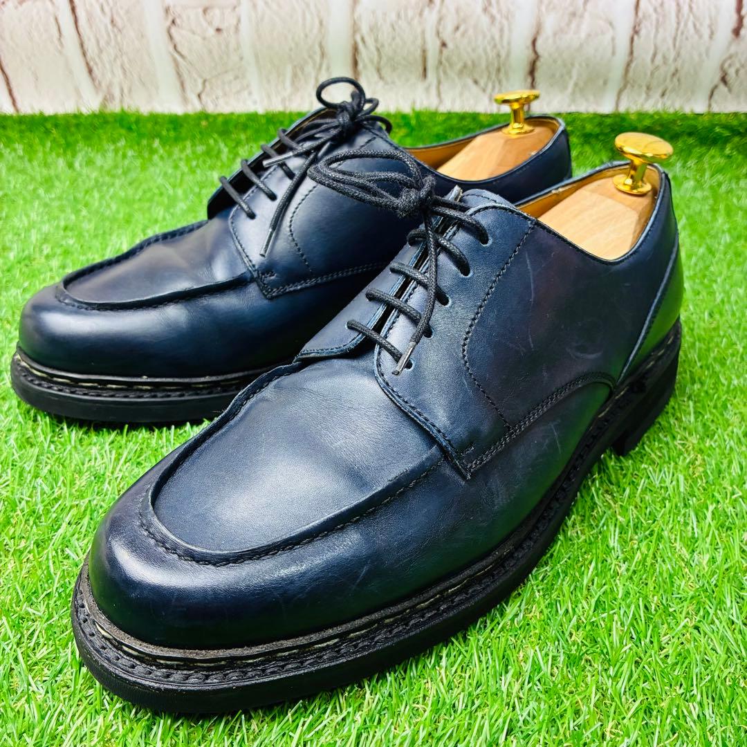 Berwick 革靴 uチップ BOX CALF 厚底 7 2626cm・Berwick