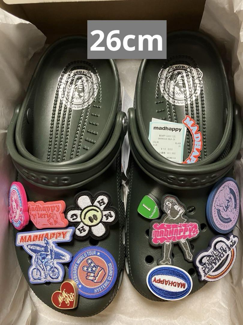 HYSTERIC GLAMOUR Madhappy クロッグサンダル ブラック マッドハッピー×ヒステリックグラマー×クロックスのコラボ