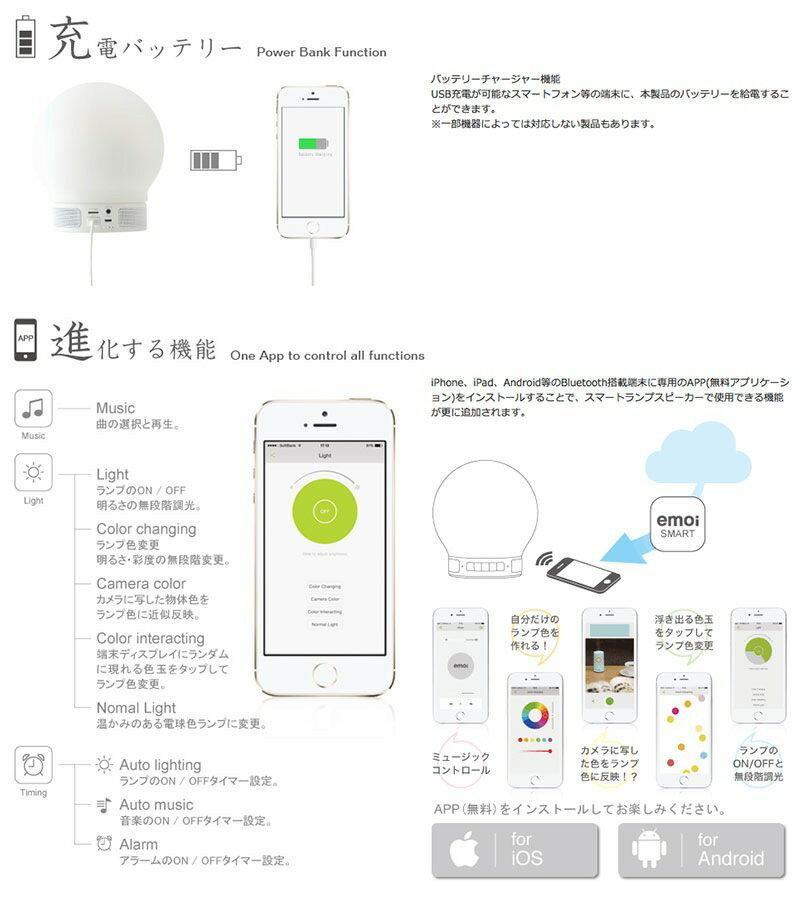 2F-450 新品 スマートランプスピーカーmini emoi 121×135