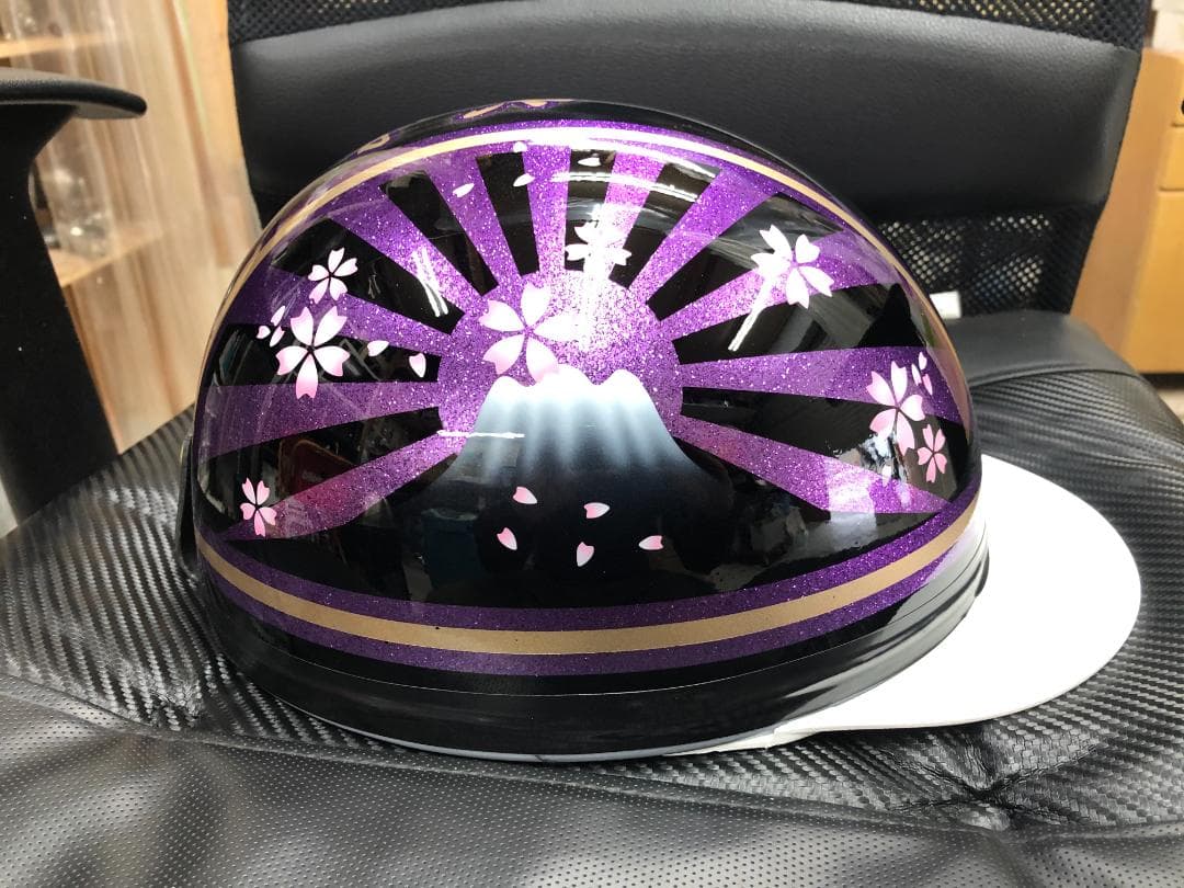 コルク半　カスタム　富士日章　三つボタン　黒紫　ラメ　桜　高級クリヤ送料無料