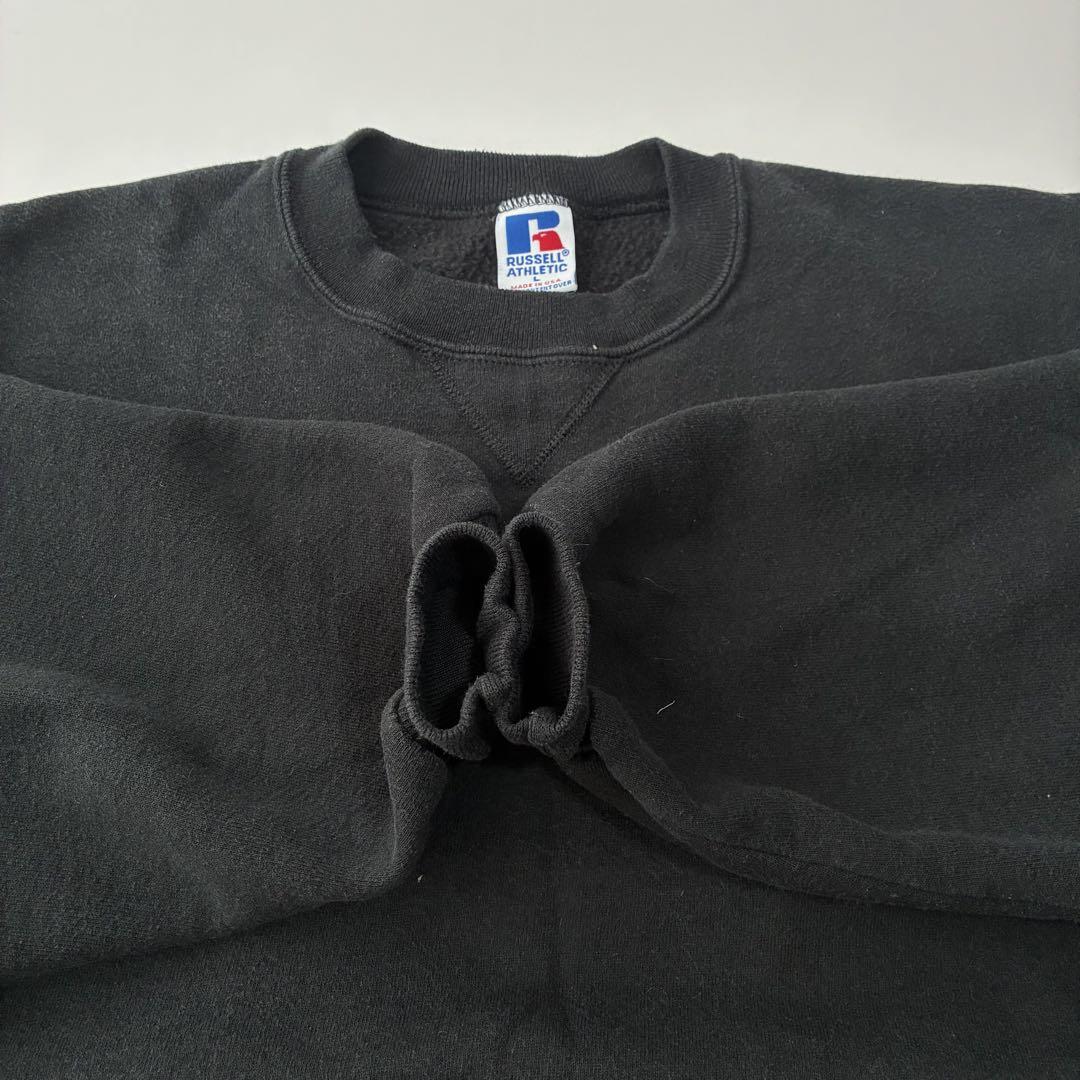 美品 90s USA製 L ラッセル アスレティックブラック 黒 スウェット
