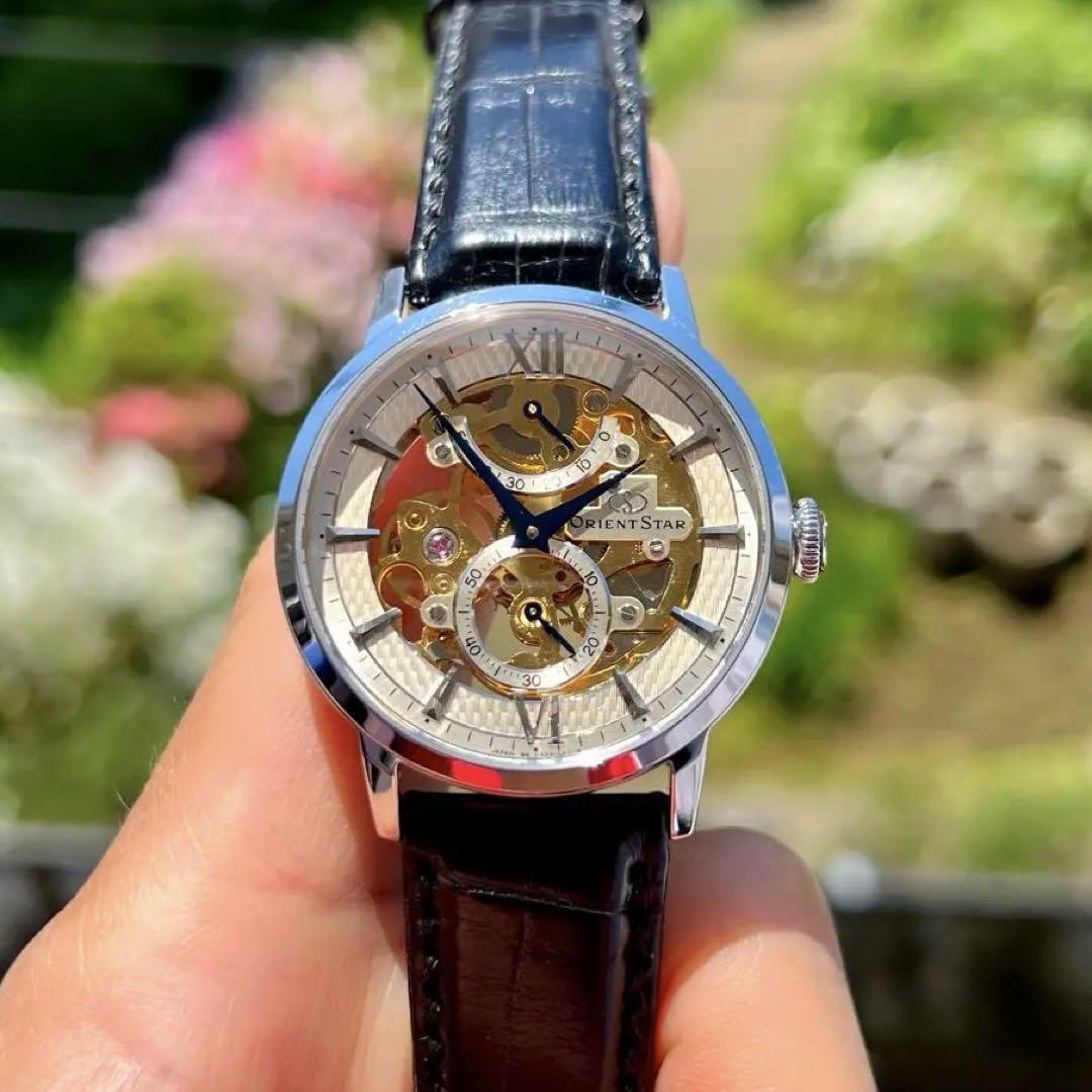 【在庫あり】 超美品 ORIENT STAR スケルトン 精密な手巻き WZ0041DX 時計