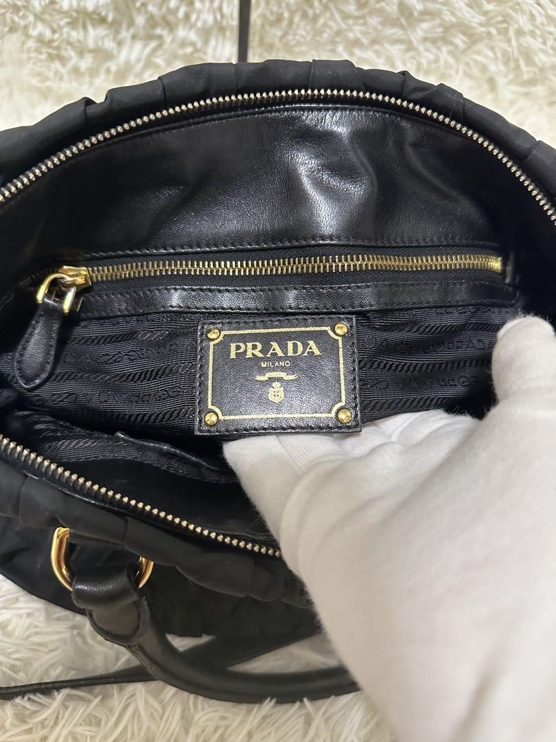PRADA - 希少 プラダ 2way ショルダーバッグ シボ革 オール