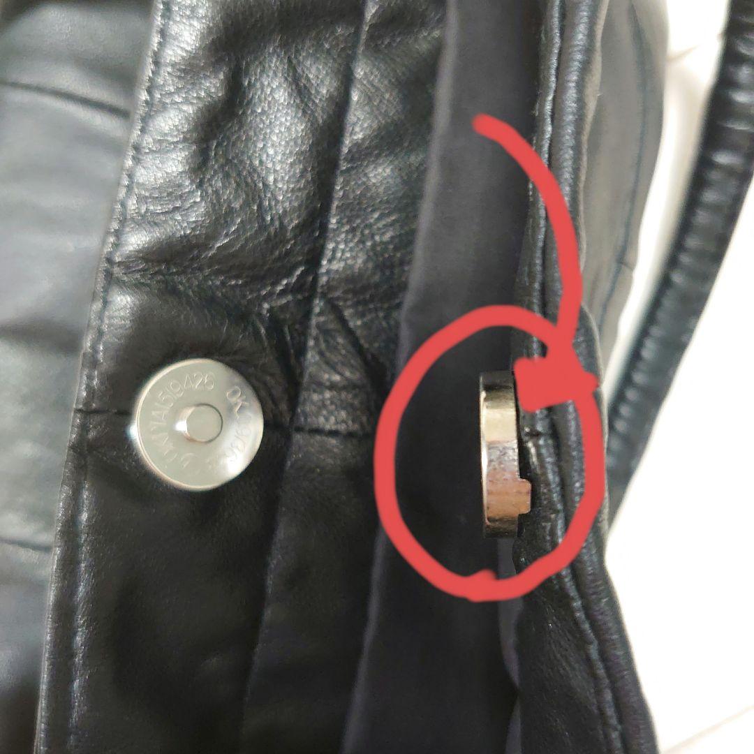 新品未使用品　ラムレザー ブラック ハンドバッグ