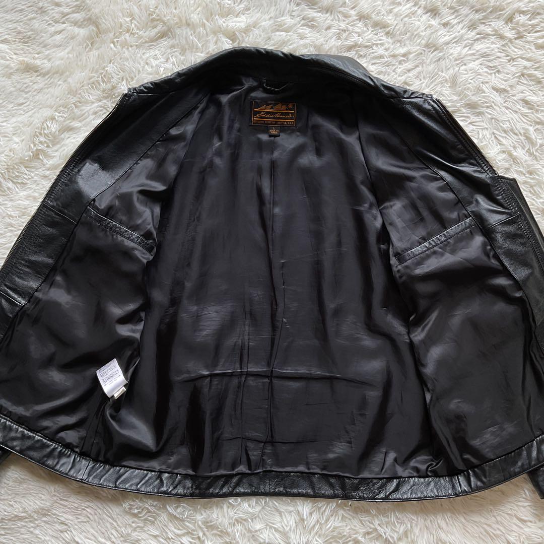 美品✨エディーバウアー 90's 黒タグ　レザージャケット　本革　ブラック　L