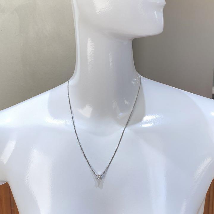 Pt850　大粒ダイヤモンド ネックレス　D1.01ct　SI-2　1ct
