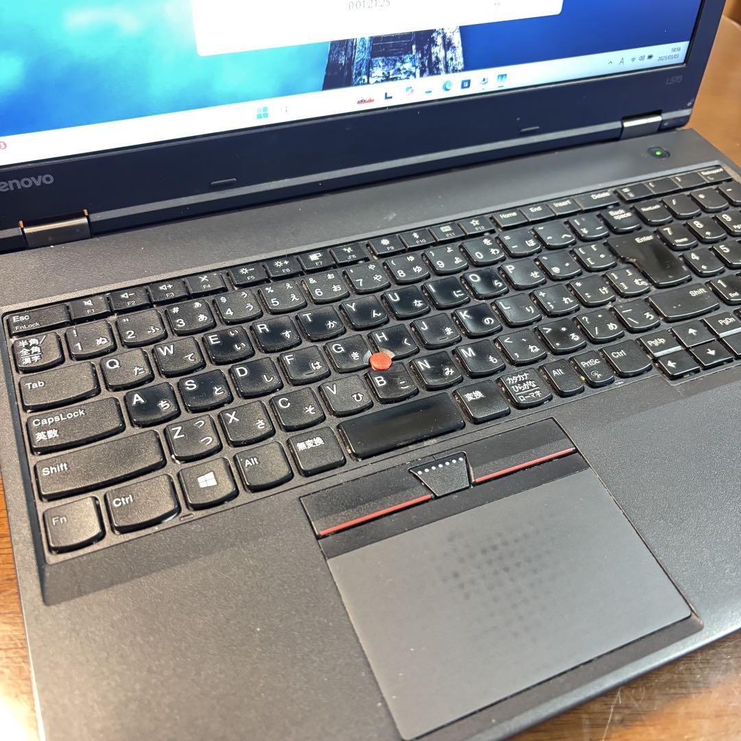 Windowsノート本体 Lenovo ThinkPad L570 SSD 8GB Win11Pro