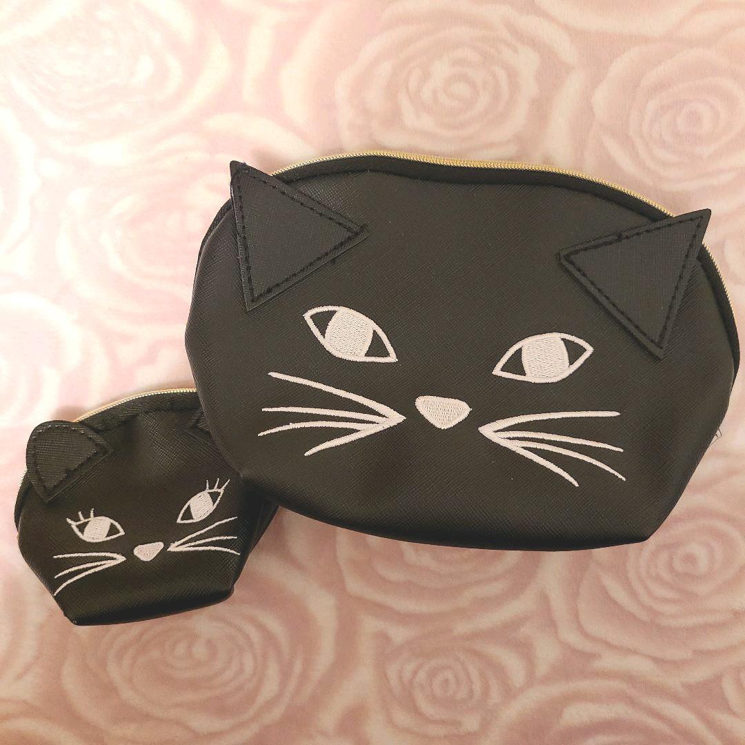 メルカリ Lowrys Farm ローリーズファーム 黒猫 ポーチ 大小2個セット ポーチ バニティ 699 中古や未使用のフリマ