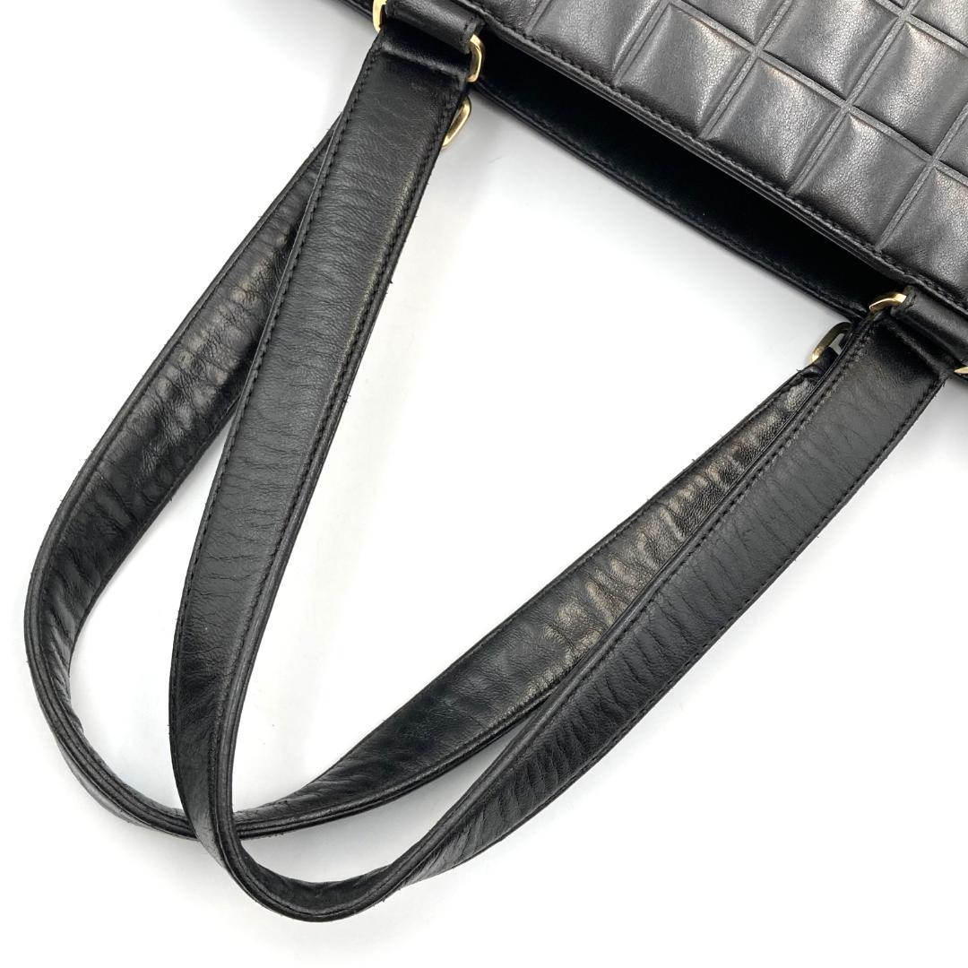 CHANEL シャネル チョコバー ココマーク トートバッグ ラムスキン EG1 CHANEL シャネル チョコバー ココマーク トートバッグ
