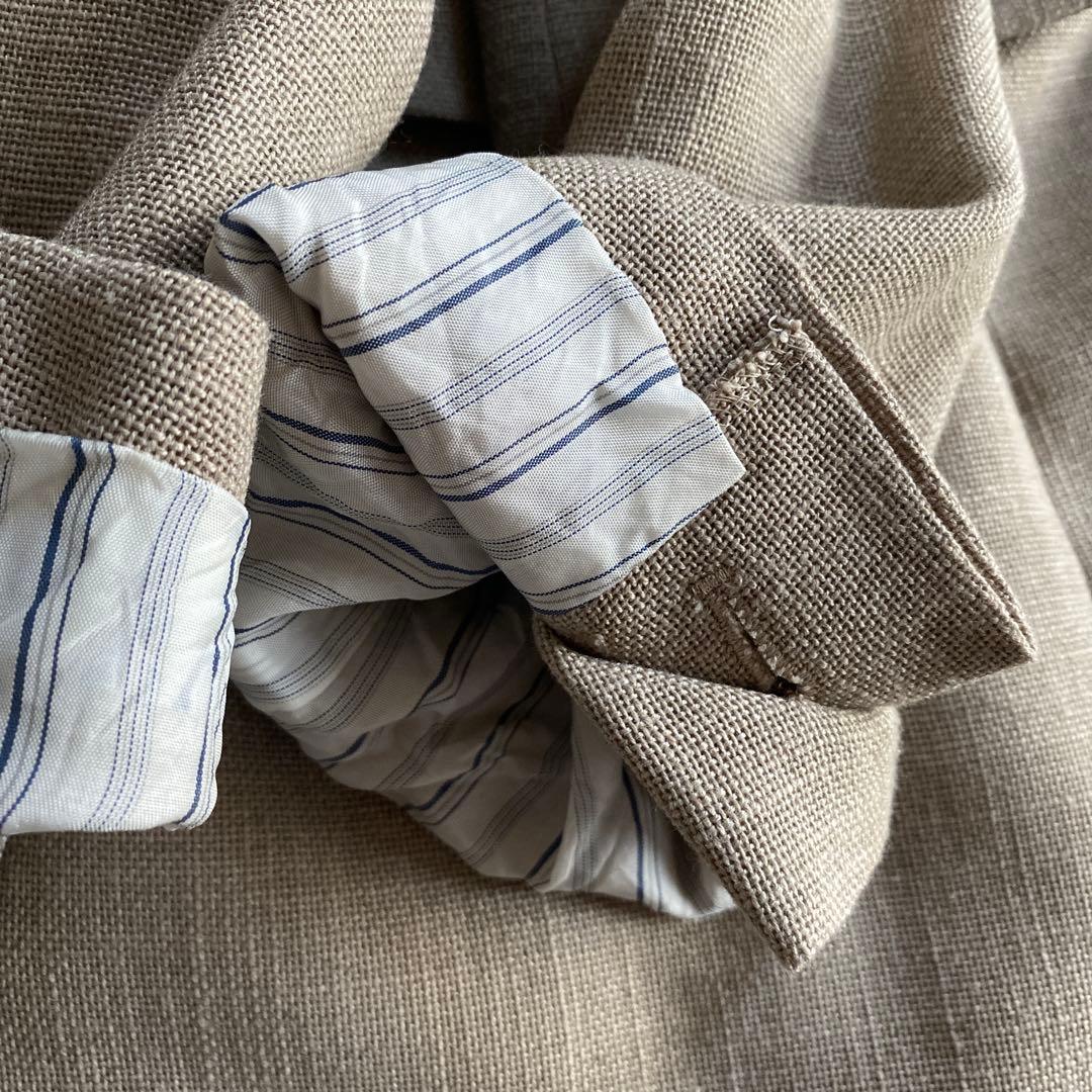 allureville リネンライクテーラードジャケット ベージュ allureville リネンライクテーラードジャケット ベージュ