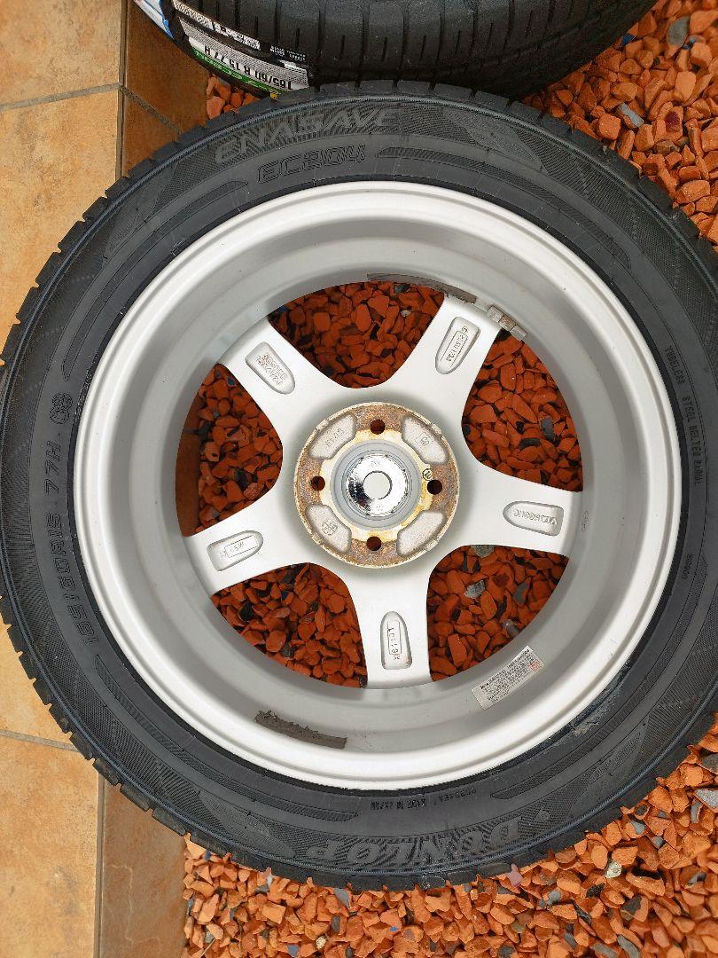 専用165/60R15 新品夏タイヤ（ラベル有） ホイール中古①