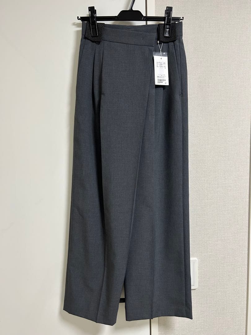 【新品】BEAUTY&YOUTH ポプリン ラップパンツ ダークグレー