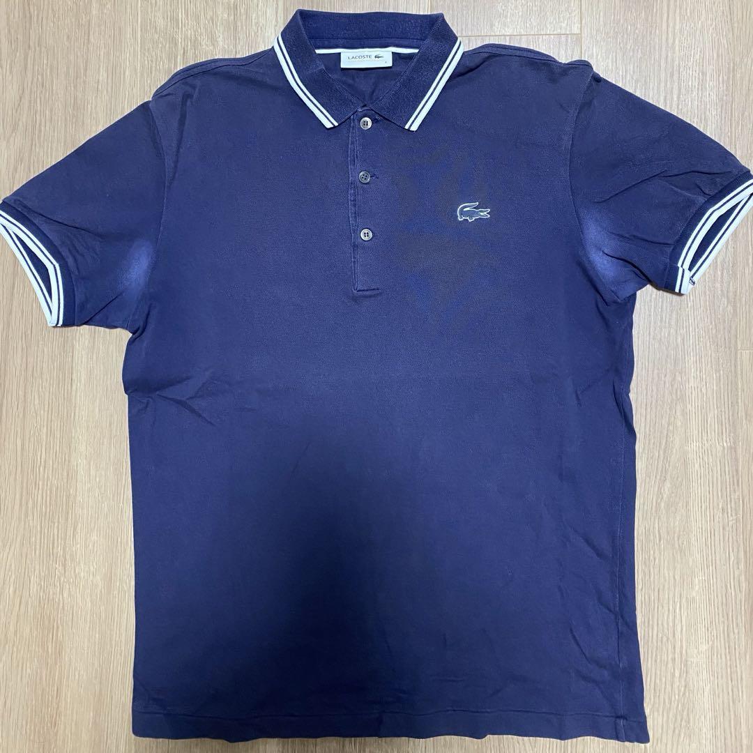 【新品未使用美品】LACOSTE ネイビー ポロシャツ Lサイズ 美品 LACOSTE ネイビー スリムフィット ポロシャツ US L - メルカリ
