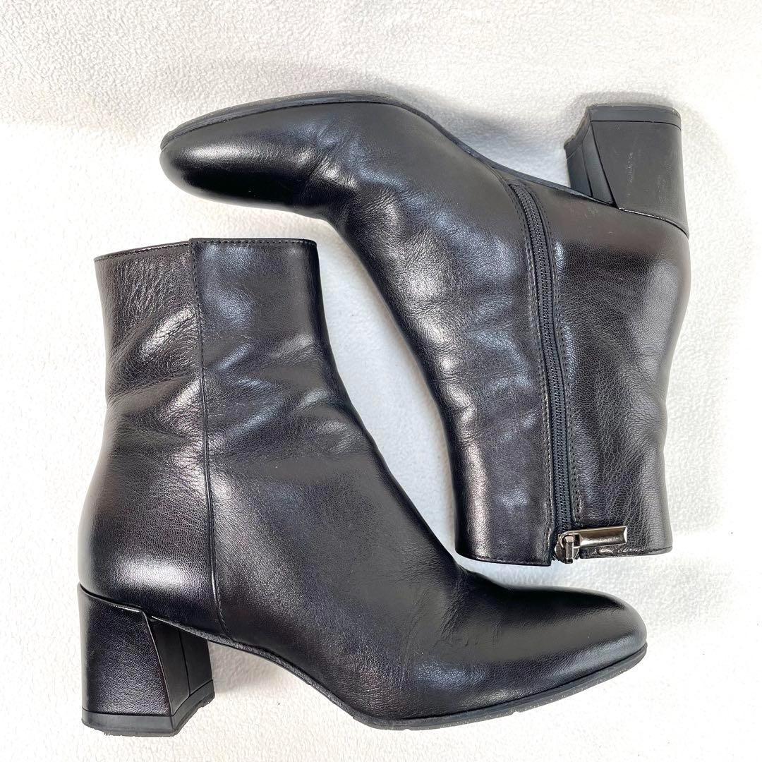 ポインテッドトゥ サイドジップブーツ