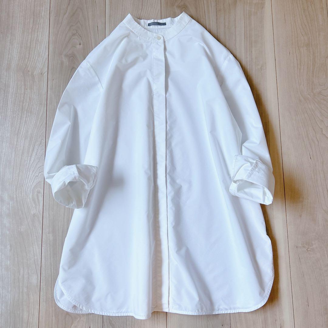 セオリーリュクス バンドカラー シャツ 長袖 NARVI BENTON 38