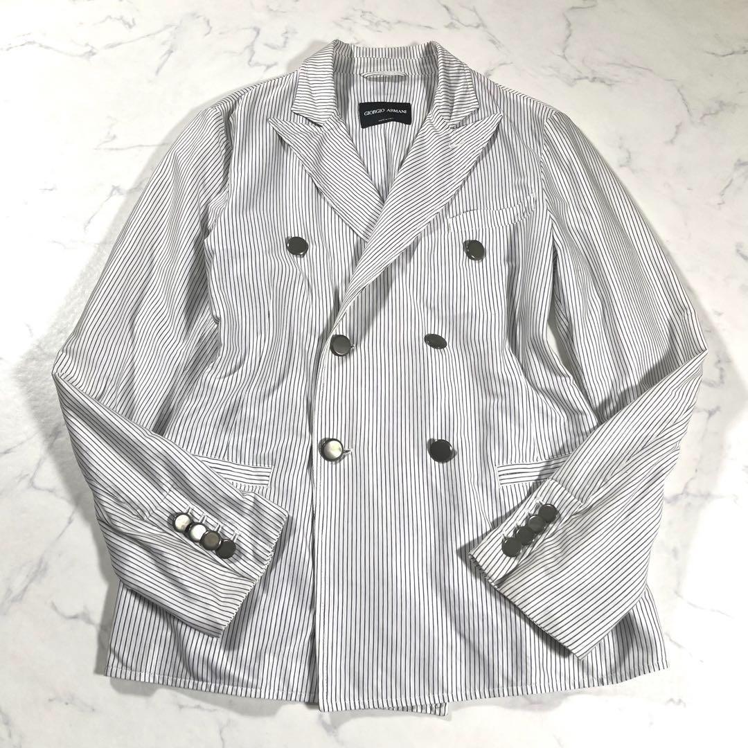 GIORGIO ARMANI ストライプ　ダブル　テーラードジャケット