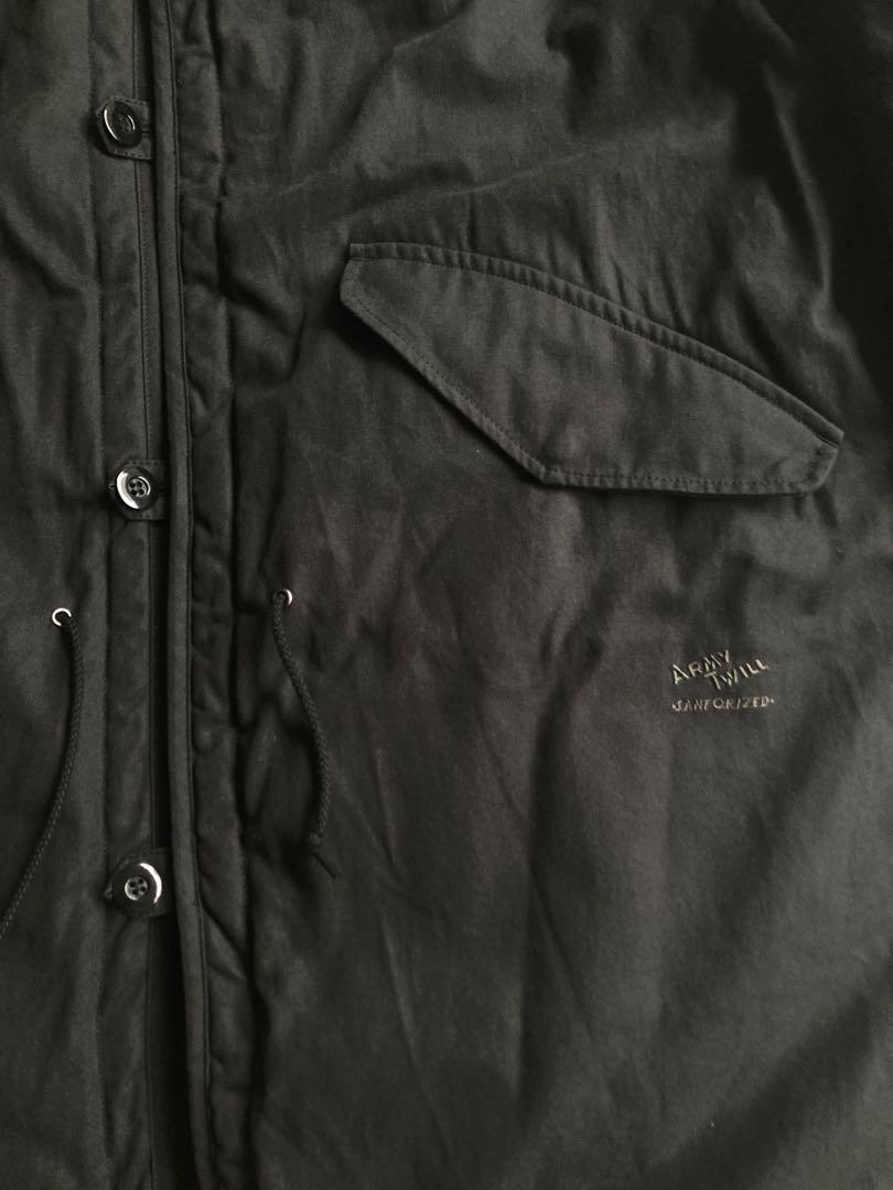 ARMY TWILL アーミーツイル リバーシブルボアコート　ブラック