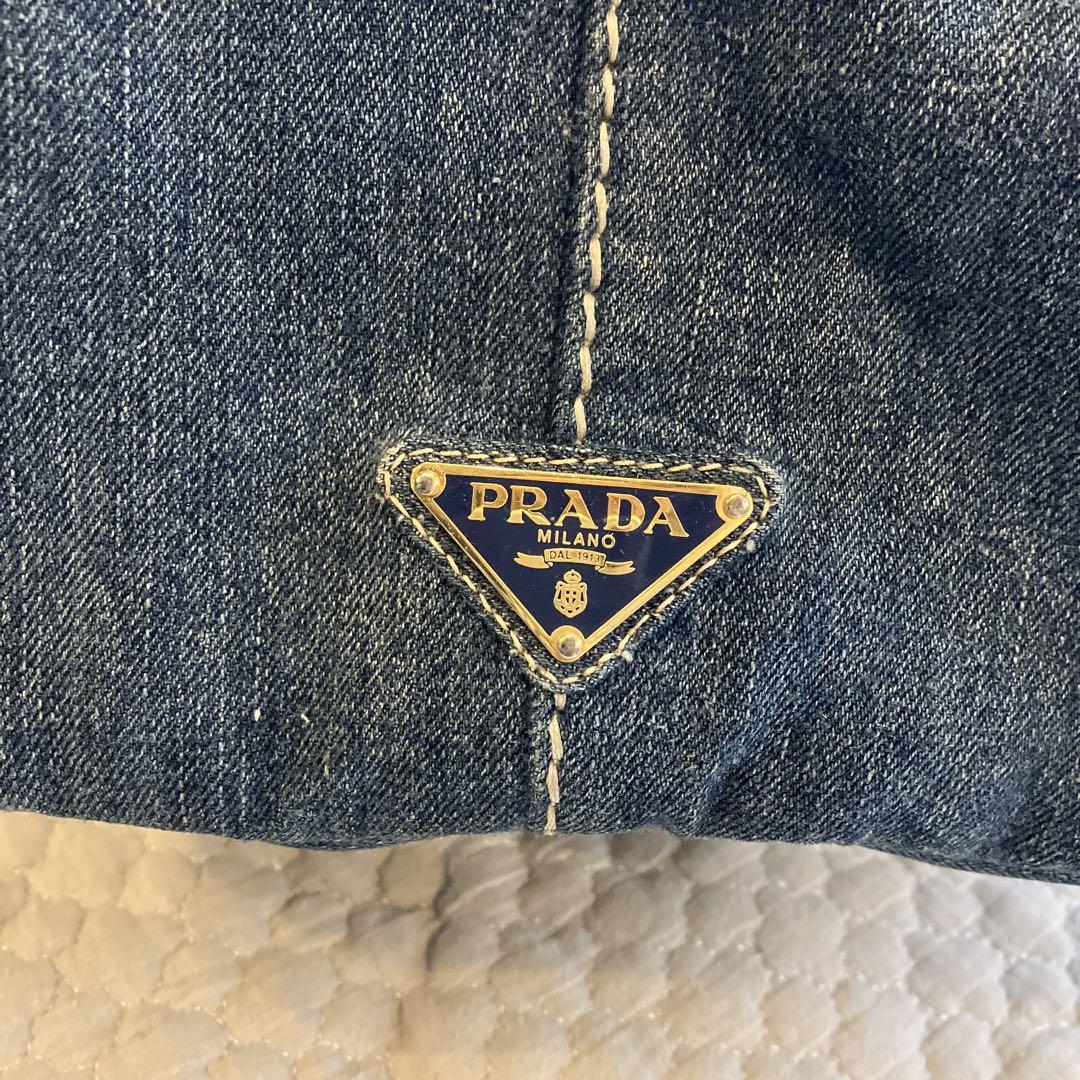 PRADA プラダ カナパ トート 白ロゴ レア 正規品 ママバッグ Lサイズ
