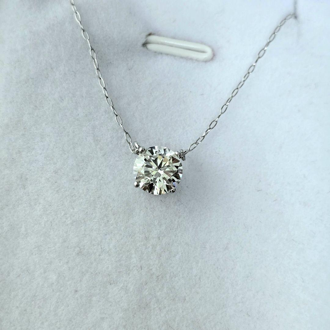 1.1ct D VVS 3EX H&C 一粒ダイヤモンドネックレスプラチナ950