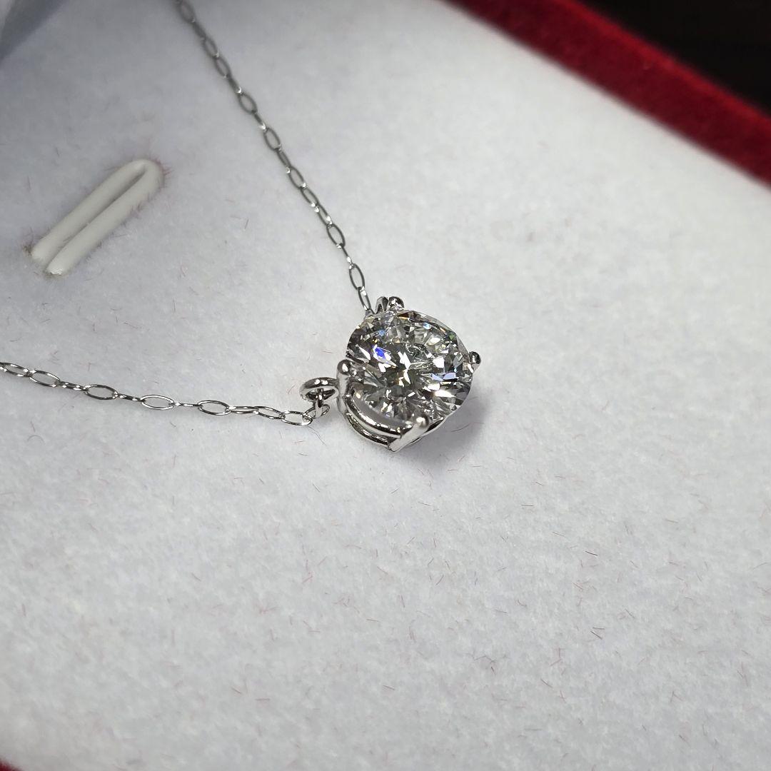 1.1ct D VVS 3EX H&C 一粒ダイヤモンドネックレスプラチナ950