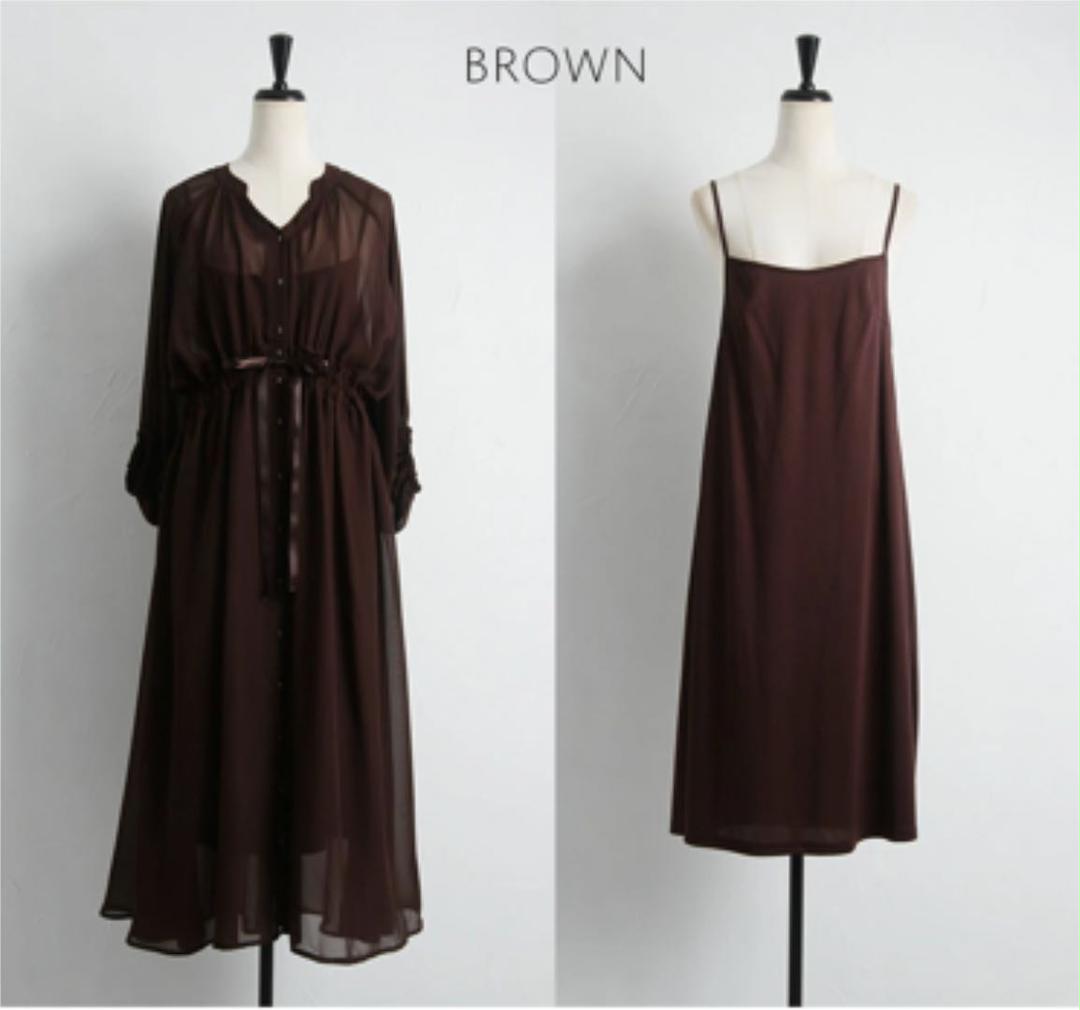 新品未開封 スキッパーシフォンリボンワンピース 透け感シンプルペチコート m2nv0-m37486258476 トッコ 在庫格安