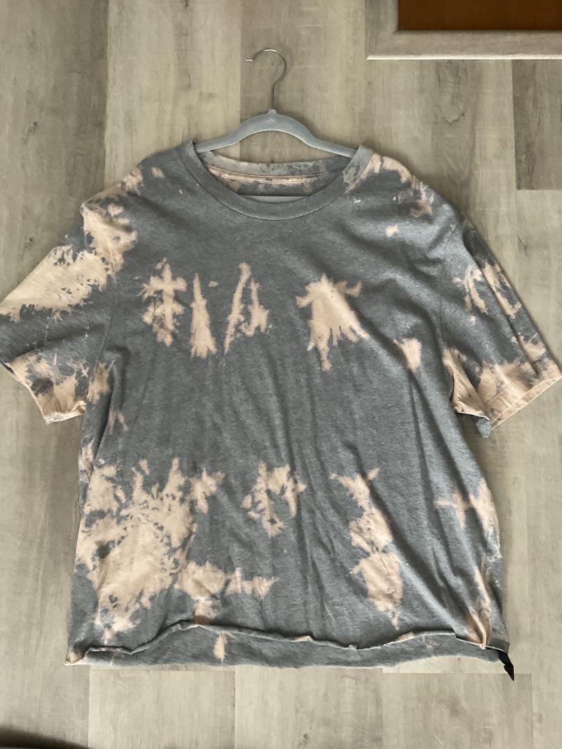 オーバーサイズTシャツ グレー/ベージュタイダイ