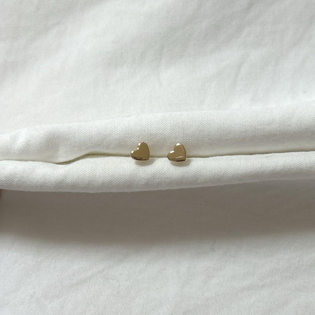 ハート ピアス 18K YG
