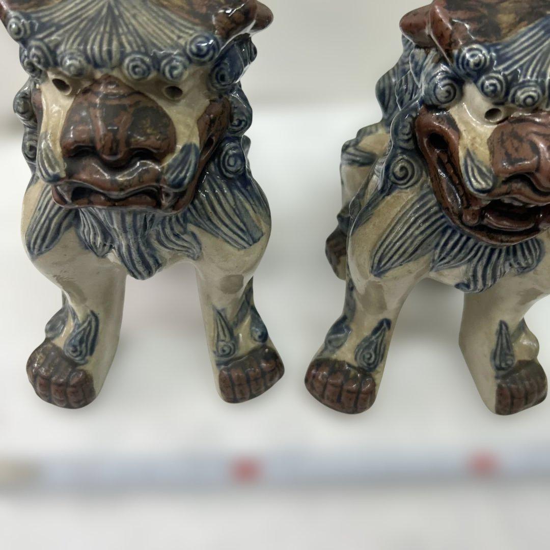 獅子 シーサー 狛犬 香炉 置物 陶器 骨董 魔除け 唐獅子