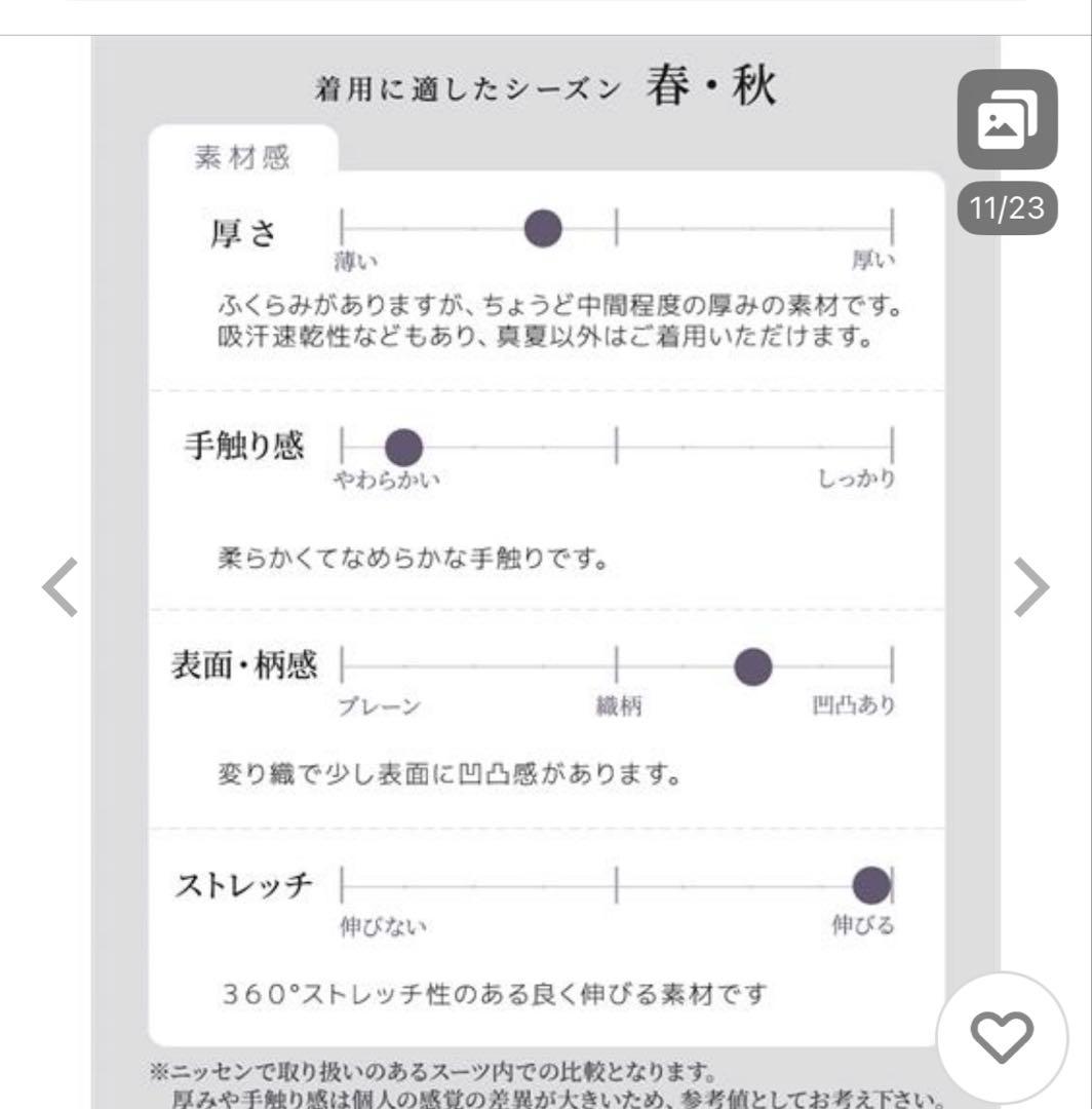 ニッセン　ネイビー ジャケット　パンツセットアップ