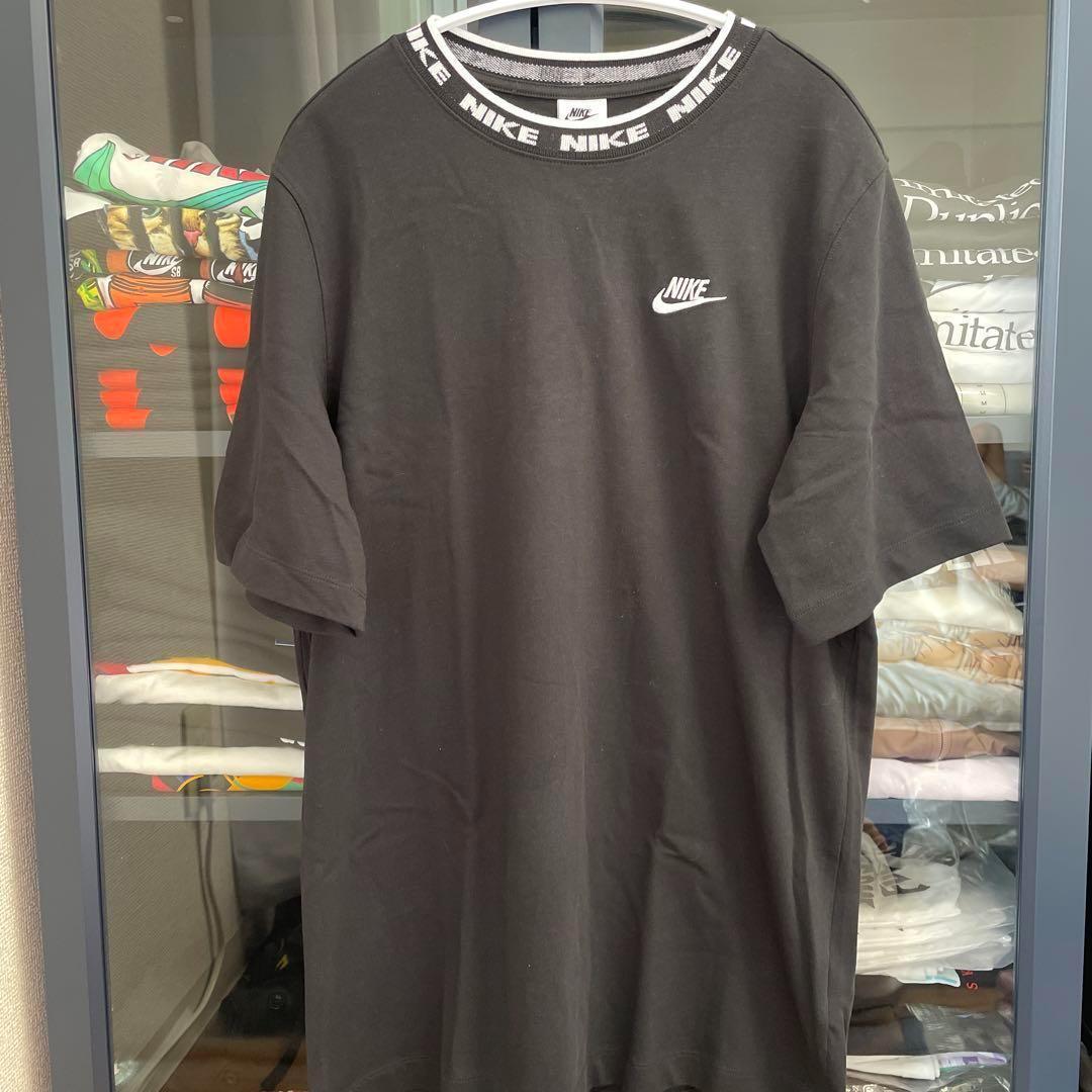 NIKE 完売 襟ロゴ Tシャツ 黒 M
