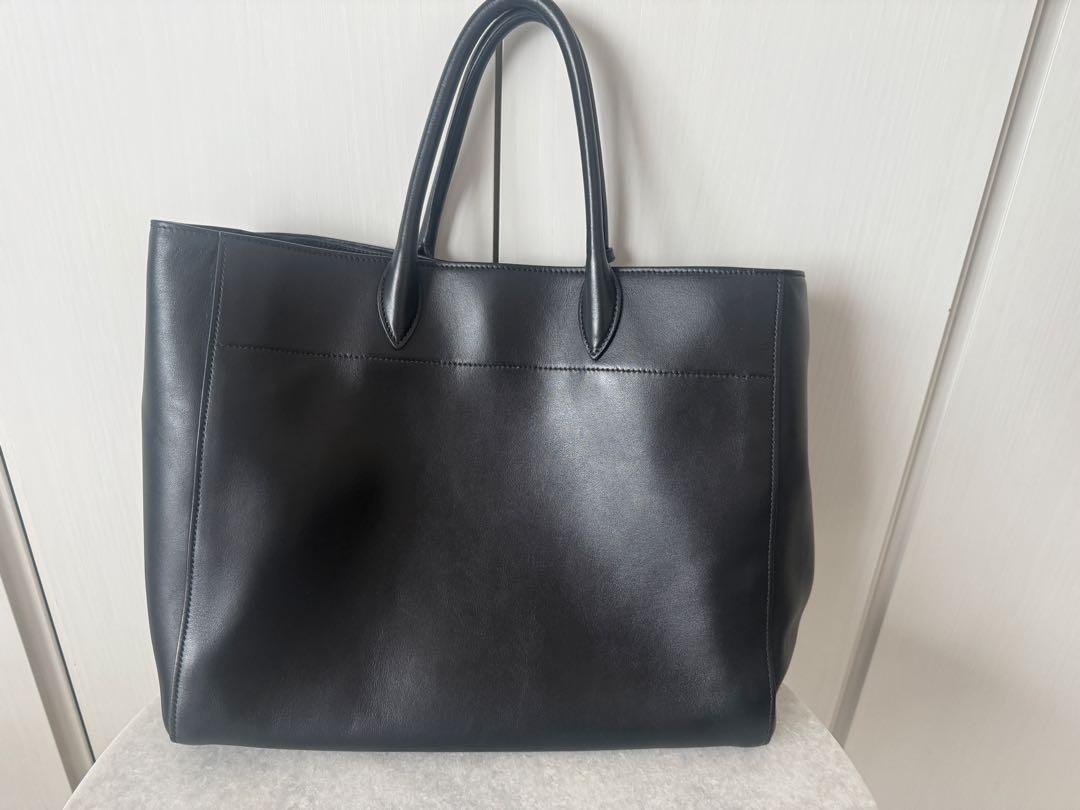 PRADAプラダA4トートビジネスバッグ黒スタッズショルダー付き