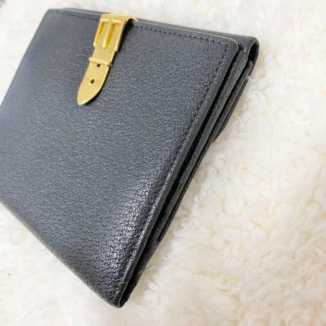 GUCCI グッチ 2つ折り財布 財布 黒 ブラック レザー