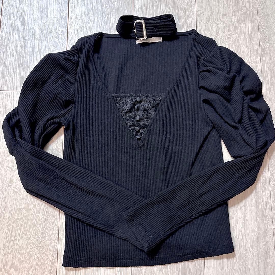 pium ピウム チョーカーベルトカットソー Pium♡チョーカーベルトカットソー ピンク - メルカリ