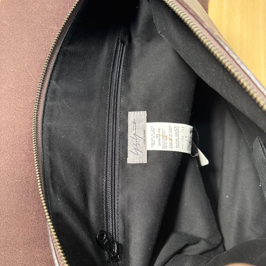 yohji yamamoto pour homme レザーショルダーバッグ