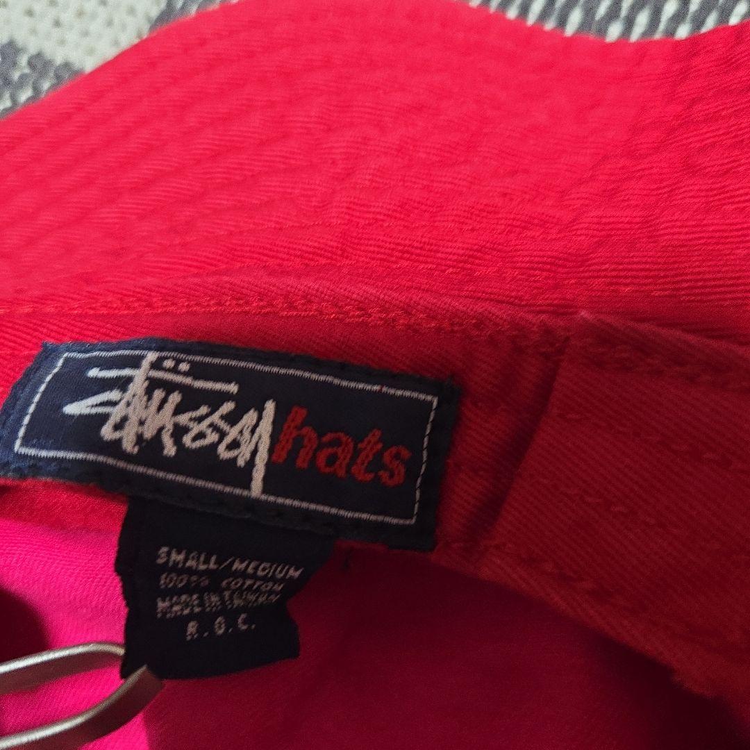 キムタク着用90年代 oldStussy 赤 バケットハット キムタク着用90年代 oldStussy 赤 バケットハット - メルカリ