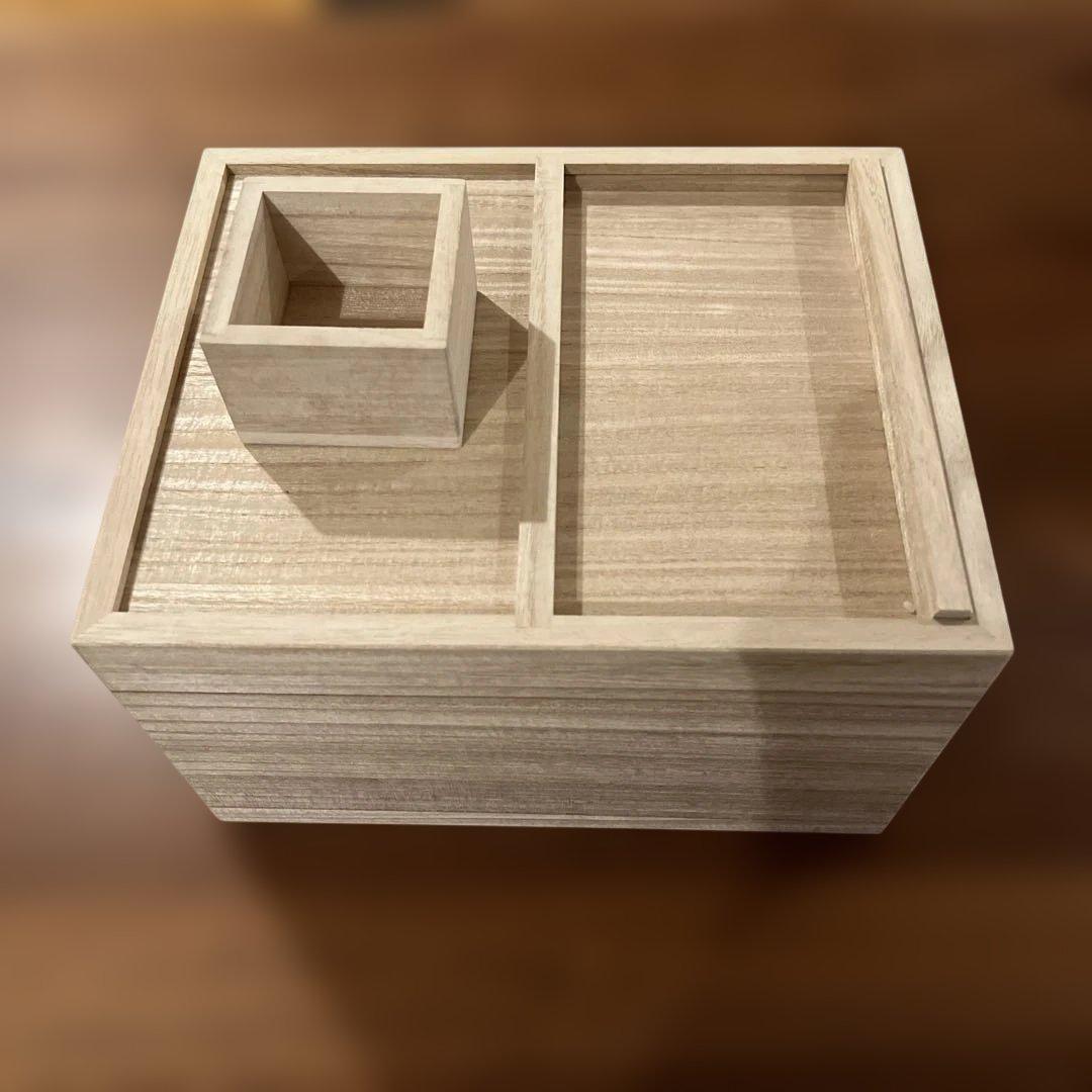 【2個セット】米櫃 米びつ 5kg×2個 桐箱 木製 升付き