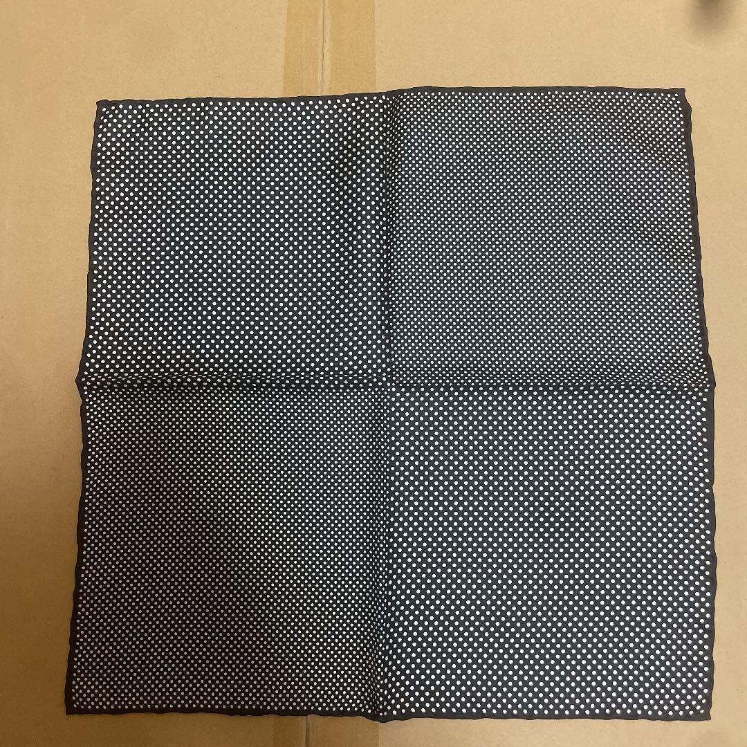 新品 FRANCO BASSI チーフ ハンカチーフ ドット柄
