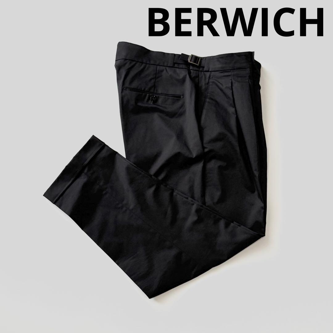 BERWICH ベルウィッチ スコッチ コットン ストレッチ 2プリーツ パンツ