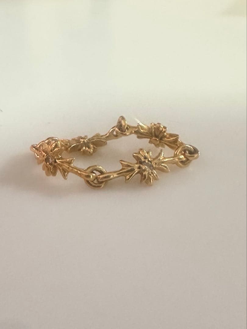 クロムハーツ タイニーE CHプラスリング 22K DIA ゴールド