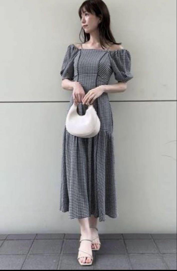 スナイデル♡ギンガムチェックフレアワンピース美品
