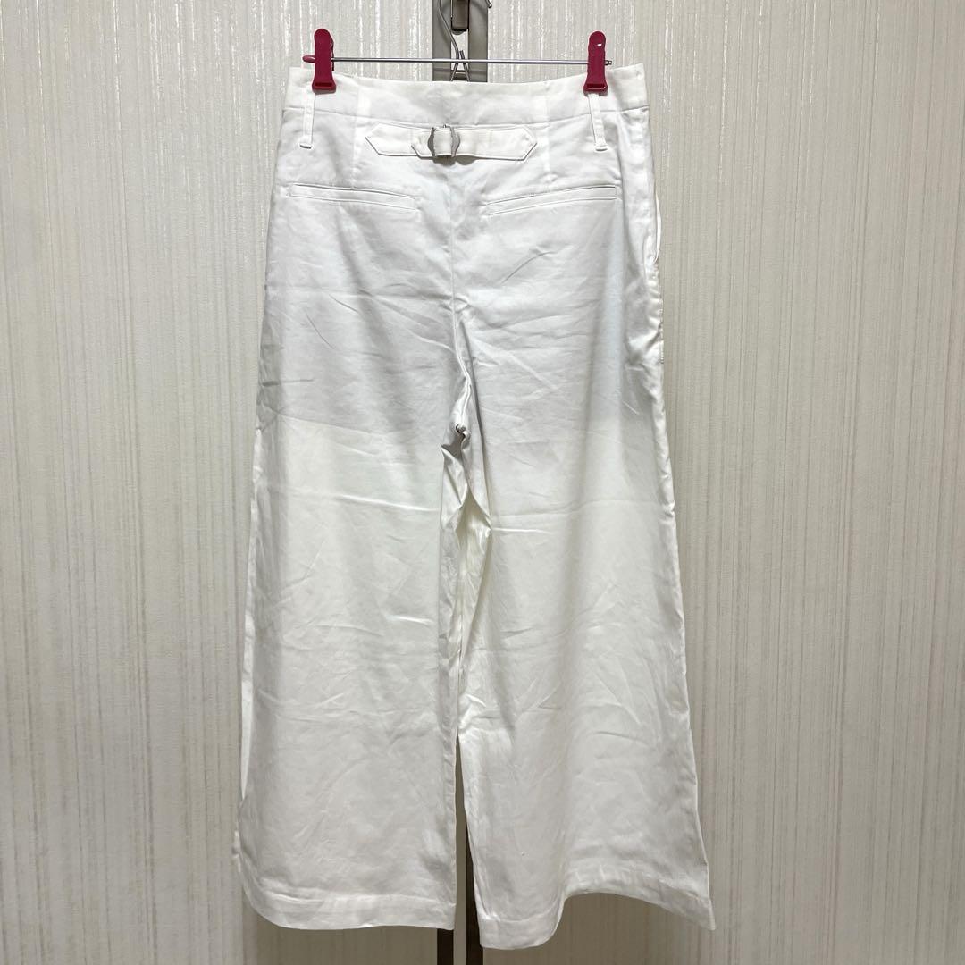 豊富な商品から ウォッシュドラミー 23区 ベイカーワイドパンツ 38 リネン パンツ