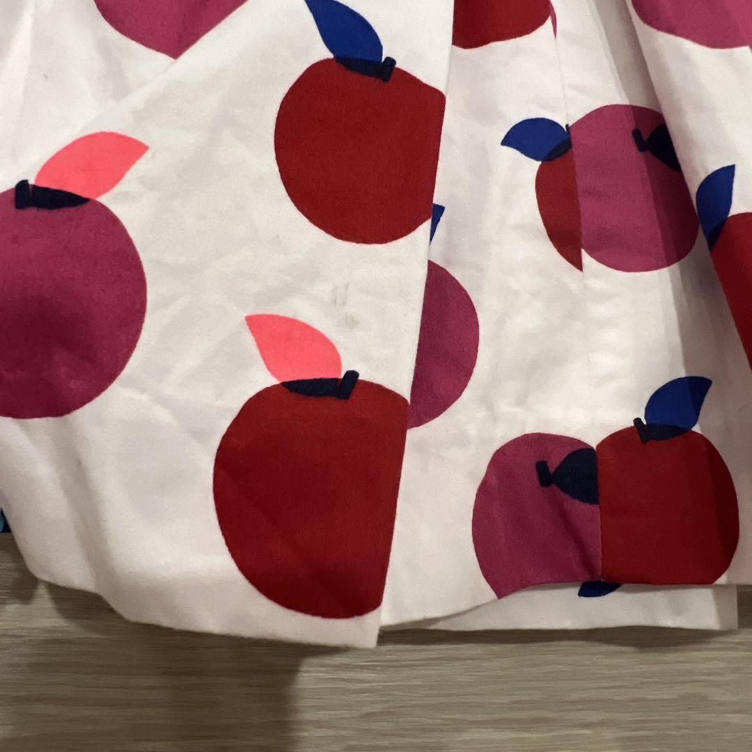 美品　jacadi りんごワンピース♡ 3A/96cm jacadi りんご柄ワンピース 3A 96センチ ジャカディ - メルカリ