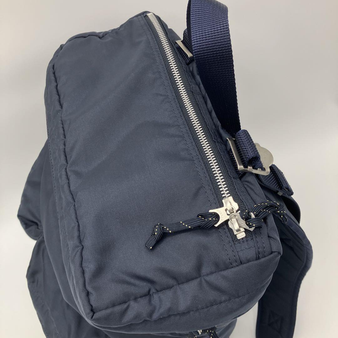 【美品】 PORTER フォース ナイロン リュック ネイビー