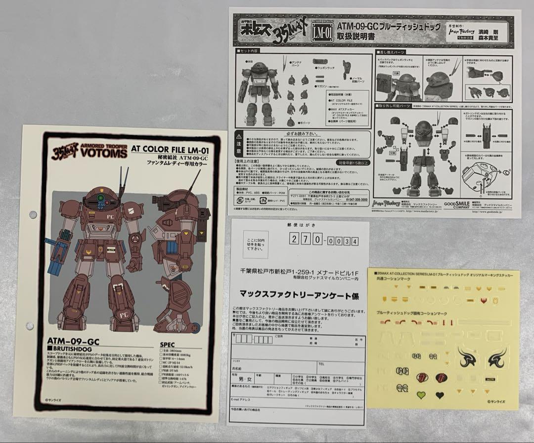 ATM-09-GC ブルーティッシュドッグ 装甲騎兵ボトムズ 限定版 LM-01 タカラSAK 1/24 装甲騎兵ボトムズ ブルーティッシュドッグ組立て