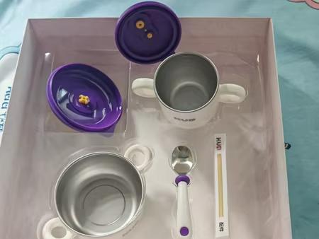 子ども用食器セット ホワイト パープル