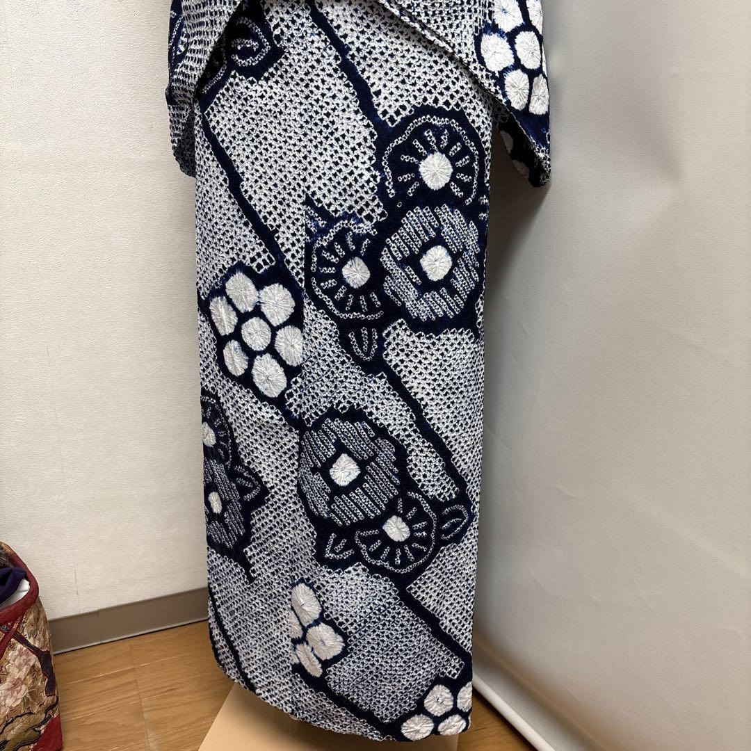 有松鳴海絞り浴衣 藍色単色 106