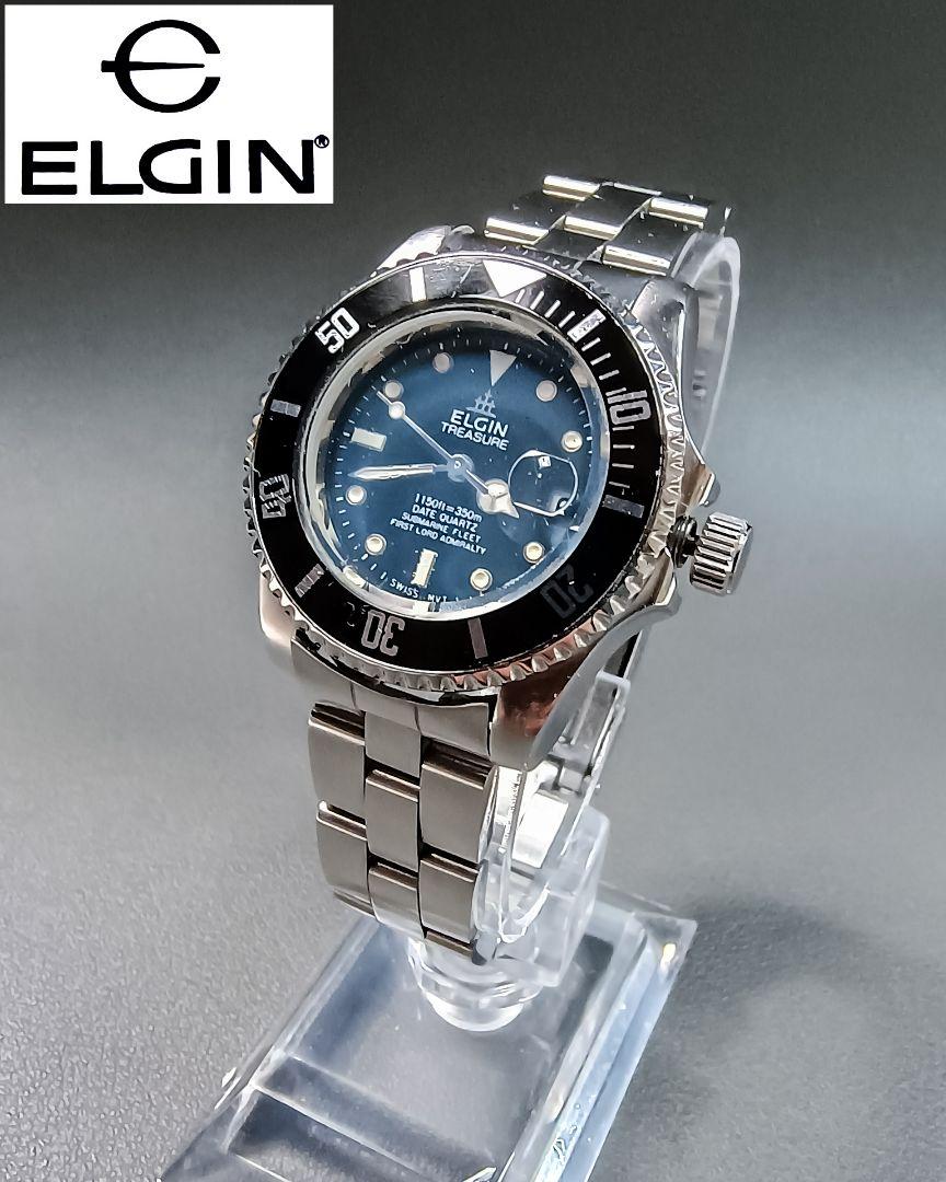 ELGIN エルジン レディース 腕時計 ダイバー クォーツ 稼動品 美