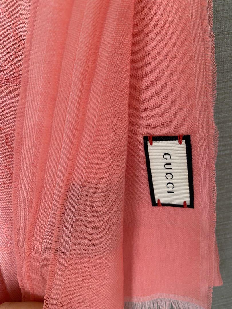 未使用 極美品 GUCCI ピンク ストール